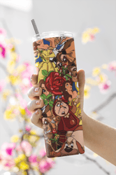 Beauty and the Beast tumbler Premium Skinny Tumbler wrap 20 ounce tumbler wrap png clipart image seamless image