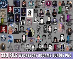 320 file Wednesday Addams bundle PNG, Wednesday Addams bundle PNG, for Cricut, digital, file cut, Instant Download