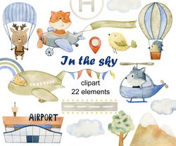 Airplane Animals Clipart, Png.