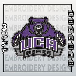 Central Arkansas Bears Embroidery Designs, NCAA Logo Embroidery Files, NCAA Central AR, Machine Embroidery Pattern