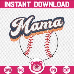 Retro Distressed Baseball Mama Svg Png, Mom's Life Mother's Day Svg, Baseball Mama Svg, Baseball Mom, Funny Baseball Mom