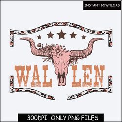 Wallen Western Cow Skull PNG, Wallen BullSkull Png, Country Music Png,Retro Wallen png,Sublimation Designs, Digital File