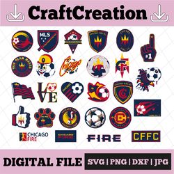 27 Files MLS Logo Chicago Fire, Chicago Fire svg, Vector Chicago Fire, Clipart Chicago Fire, Football Kit Chicago Fire,