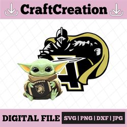 Baby Yoda with Army Black Kinght Football, Football PNG, Baby Yoda png, NCAA png, Sublimation ready, png files for subli