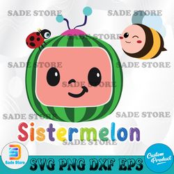Cutie Melon SVG, Sistermelon svg, Cutie Melon svg, Cutie Melon Font, Cocomelon Svg Coco Melon Clipart, Cricut, Digital