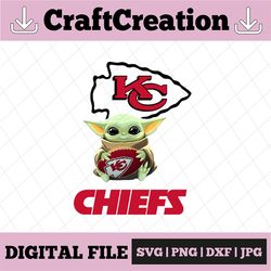 Baby Yoda with Kansas City Chiefs NFL png,  Baby Yoda NFL png, NFL png, Sublimation ready, png files for sublimation,pri