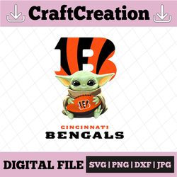 Baby Yoda with cincinnati-bengals NFL Png,  Baby Yoda NFL png, NFL png, Sublimation ready, png files for sublimation,pri