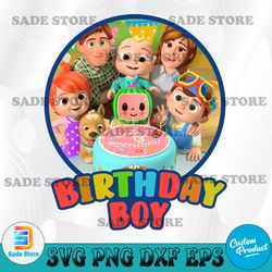 Cocomelon Cake Topper Cupcake Topper Printable, Birthday boy party svg, Party Decoration DIGITAL PNG file