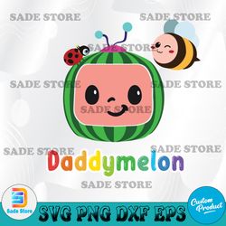 Daddymelon svg, cocomelon SVG, cocomelon digital file, cocomelon, cricut and silhouette files, layered cut file