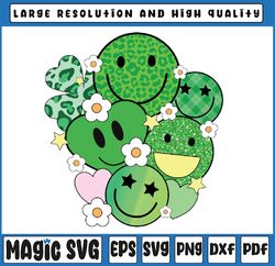 St Patrick's Day Smiley Faces PNG Sublimation Design, St Patricks Day Love Smile Png, St Patricks Day, Digital Download