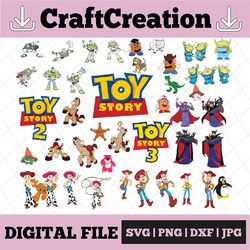 Toy story Svg, toy story Bundle svg, toy storyCharacters svg, toy story dxf cut files, toy story Clipart, toy story part