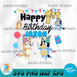 Happy birthday with Bluey svg, Cricut, svg files, File For Cricut, For Silhouette, Cut File, Dxf, Png, Svg, Digital