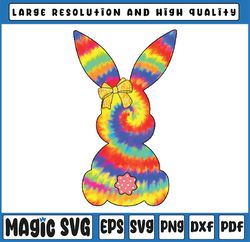 Cute Bunny Rabbit Tie Dye Bow Tie Easter Day Png, Tie Dye Easter Bunny Rabbit Cute, Easter Bunny, Digital Download