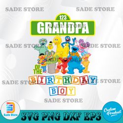 Grandpa of the birthday boy monster png, Cricut, pngfiles, File For Cricut, For Silhouette, Cut File, Dxf, Png, Digital