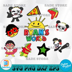 Customized Ryan's World svg, cartoon svg, Cricut, svg files, File For Cricut, For Silhouette, Cut File, Dxf, Png, Svg