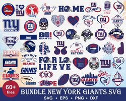 60 New York Giants bundle svg, Giants bundle svg, Nfl svg, png, dxf, eps digital file