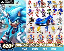 620 Sonic Svg Bundle, Svg Cricut, Svg Bundle, Sonic Svg, Png, Exp, Dxf files, Cartoon Svg, Cut Files, Svg For Kids