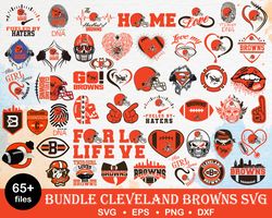 65 Cleveland Browns Svg Bundle, Cleveland Browns Svg, Sport Svg, Nfl Svg, Png, Dxf, Eps Digital File