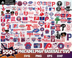 New Philadelphia Phillies bundle svg dxf eps png file, MLB Svg, MLB Svg, Png, Dxf, Sport Instant Download