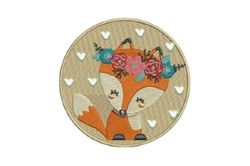 Cute Fox HomeEmbroideryBaby Animals Embroidery Designs