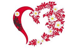 Floral Heart EmbroideryFloral Wreaths Embroidery Designs