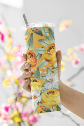 Pretty Yellow mothers Day tumbler Premium Skinny Tumbler wrap 20 ounce tumbler wrap png clipart image seamless image