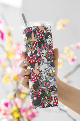Daisy and Minnie tumbler Premium Skinny Tumbler wrap 20 ounce tumbler wrap png clipart image seamless image