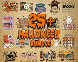 25 file Spooky Mama bundle svg dxf eps png, bundle halloween SVG, for Cricut, digital, file cut, Instant Download