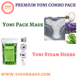 Yoni Steam Herbs Organic Blend of Natural Herbs & Yoni Pack Mask Combo (Only For International Customers)