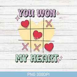 Retro Valentines Day PNG Heart - Cute Retro Valentines PNG - Valentines Day Retro Heart - Cottagecore Retro PNG 300DPI