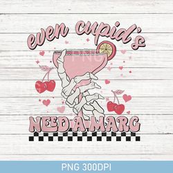 Retro Even Cupid's Need A Marg PNG, Retro Valentine PNG, Valentine Sublimation PNG, Funny Valentine Design, Vdat PNG