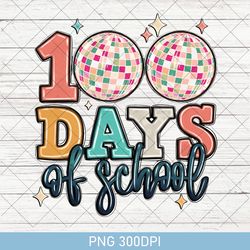 Retro Happy 100 Days of School PNG, 100 Days of School PNG, School 100th Day PNG, Back to School PNG, Teacher School PNG