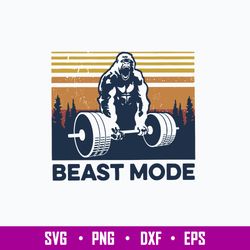 Beast More Svg, King Kong Weightlifting Svg, Png Dxf Eps File