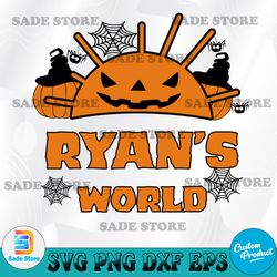 Ryan's world halloween svg, pumkin svg,  spider svg, halloween svg, svg file, png, digital download