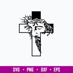Jesus Cross Svg Christian Cross Svg, Png Dxf Eps File