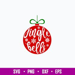 Jingle Bells Bauble Svg, Christmas Svg, Png Dxf Eps File