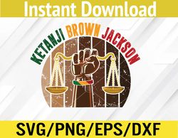 Vintage Judge Ketanji Brown Jackson Female Lawyer Equality Svg, Eps, Png, Dxf, Digital Download