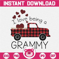 I Love Being A Grammy Car Heart Buffalo Plaid png Png,  Png, Car Gigi Png  png  INSTANT DOWNLOAD Png Printable   - Digit