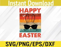 Happy Easter Bunny Vintage Rabbit Svg, Eps, Png, Dxf, Digital Download
