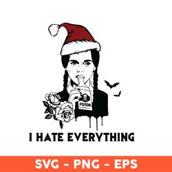 I Hate Everything Wednesday Png, Wednesday Png, Halloween Png, Horror Png, Poison Png, Introvert Png - Download File