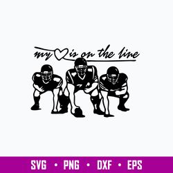 My Heart Is On The Line Svg, Baseball Svg, Png Dxf Eps file