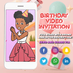 Gracie's Corner Birthday Video Invitation, Gracie Animated Invite, Gracie Digital Custom Invite, Gracie Birthday