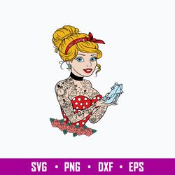 Princess Cinderella Tattoo Svg, Cinderella Svg, Disney Svg, Png Dxf Eps File
