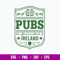 Pubs The Official Sunblock Of Ireland Svg, Png Dxf Eps File