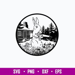 Rabbit Hunter Armed Bunny With Gun Svg, Rabbit Svg, Png Dxf Eps File