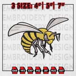 Alabama State Hornets Embroidery files, NCAA D1 teams Embroidery Designs, Alabama State, Machine Embroidery Pattern