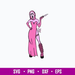 Scream Sexy Ghostface Svg, Scream Svg, Halloween Svg, Png Dxf Eps File