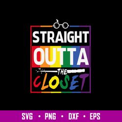 Straight Outta Closet Happy Pride Month Svg, Png Dxf Eps File