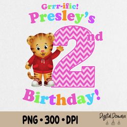 daniel tiger birthday png, family matching birthday party png, birthday girl png, custom birthday png, daniel tiger gift