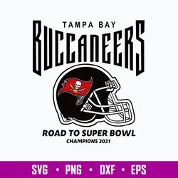 Tampa Bay Buccaneers Road To Super Bowl Champions 2021 Svg, Tampa Bay Buccaneers Svg, Png Dxf Eps File